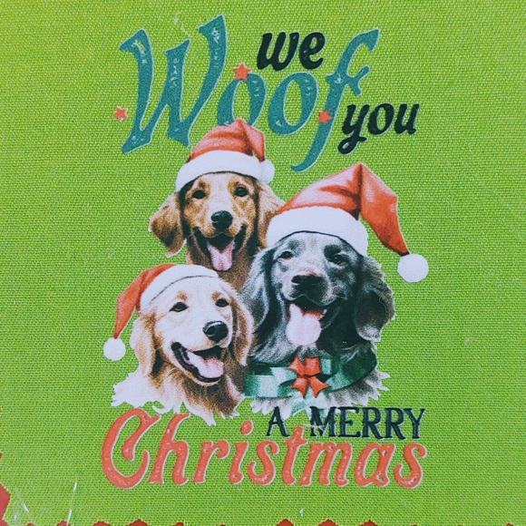 Hand Crafted Tiered Tray Decor, Mini Wood Sign, We Woof You a Merry Christmas - Picture 4 of 4